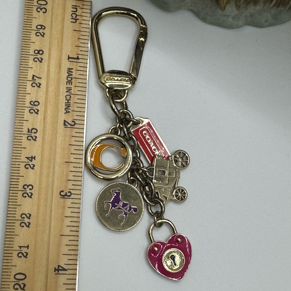 Coach Horse Carriage Series Bag Charm Key Chain Fob - Picture 5 of 5